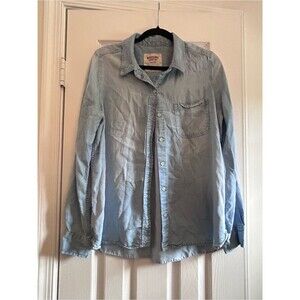 Mossimo Supply Co. 100% Lyocell Denim Blue Buttondown XL Western Cowgirl